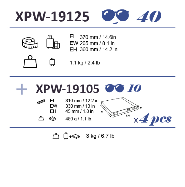 XPW-19064+XPW-19125 SET 160 SOL BLACK